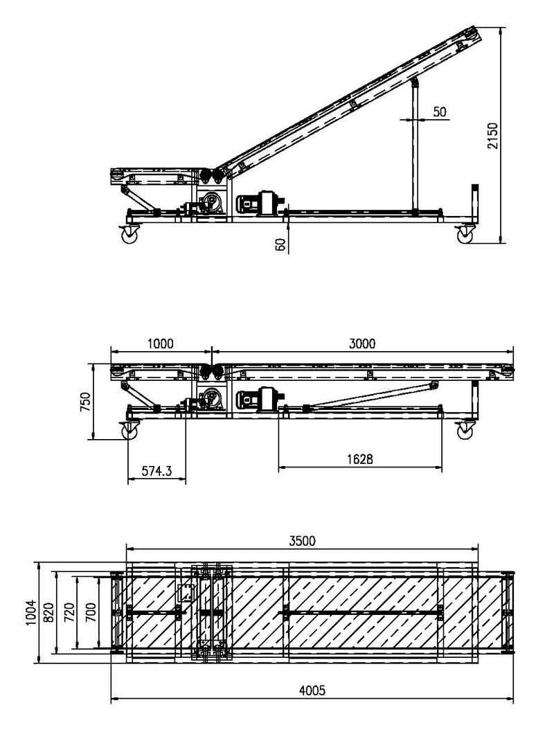 truck loading and unloading conveyor