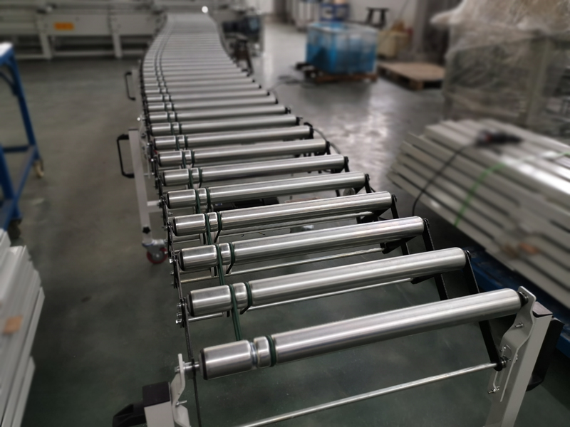 grooved belt drive roller conveyor