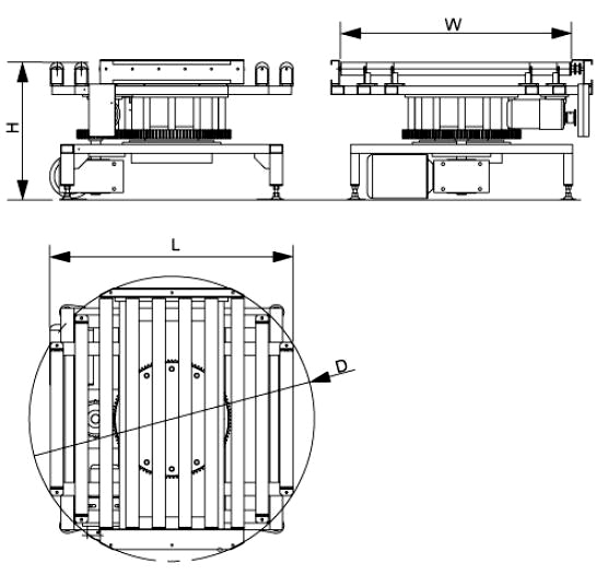 pallet turntable conveyor