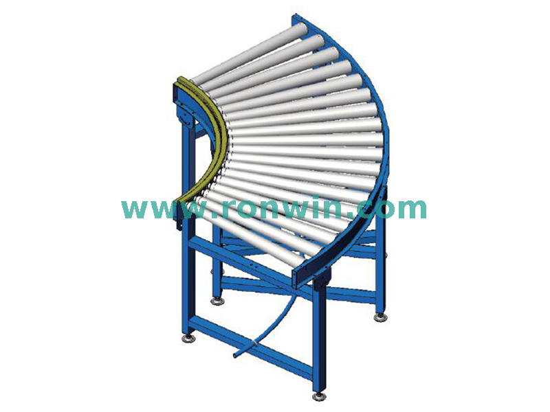 Single Sprocket Curved Driven Roller Conveyor Line