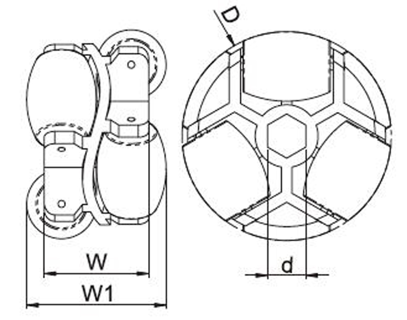 WH skate wheel drawing