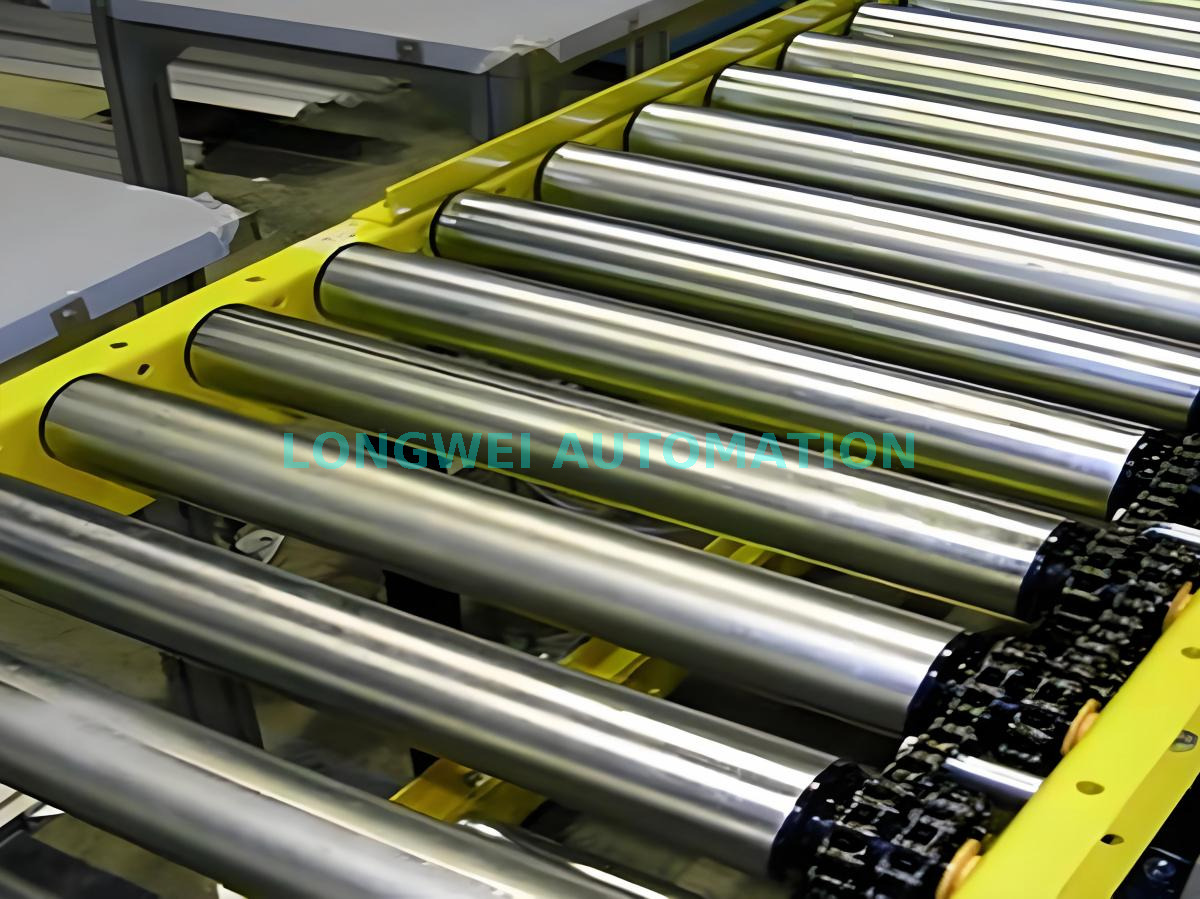 Double Sprocket Accumulating Chain Driven Roller Conveyor Line