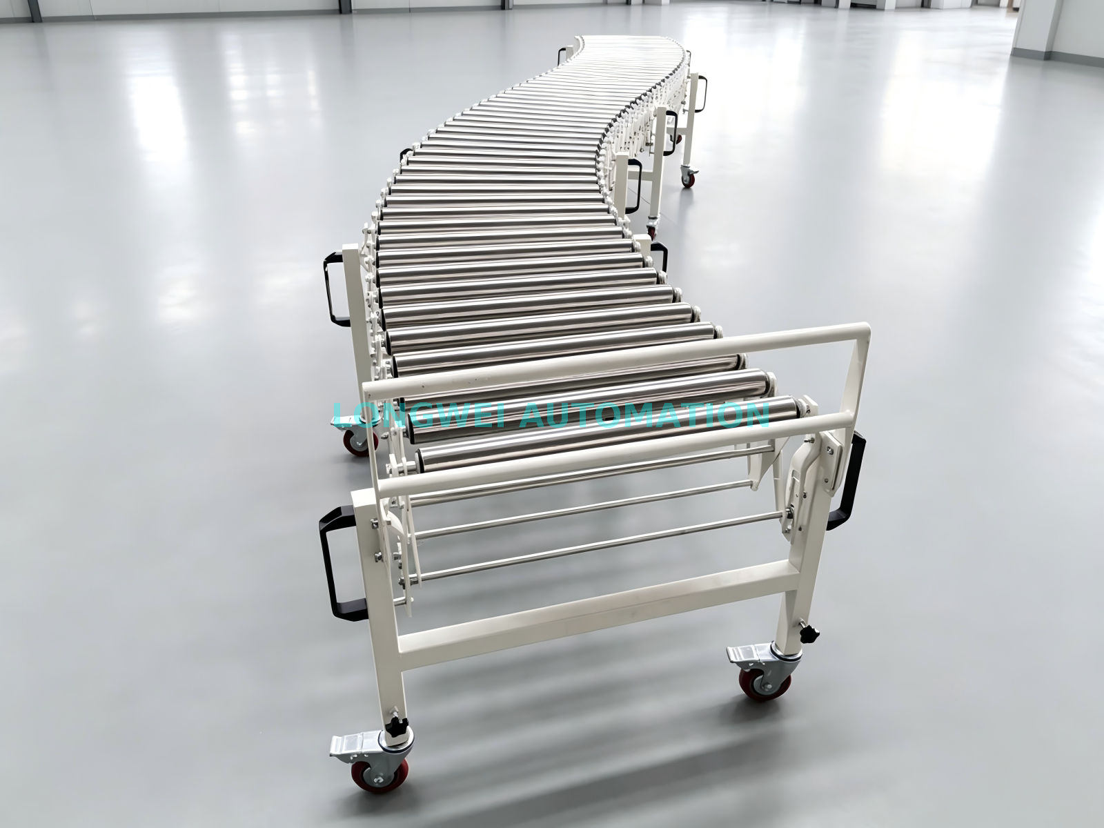 360 Rotation Flexible Expandable Gravity Roller Conveyor for Warehouse