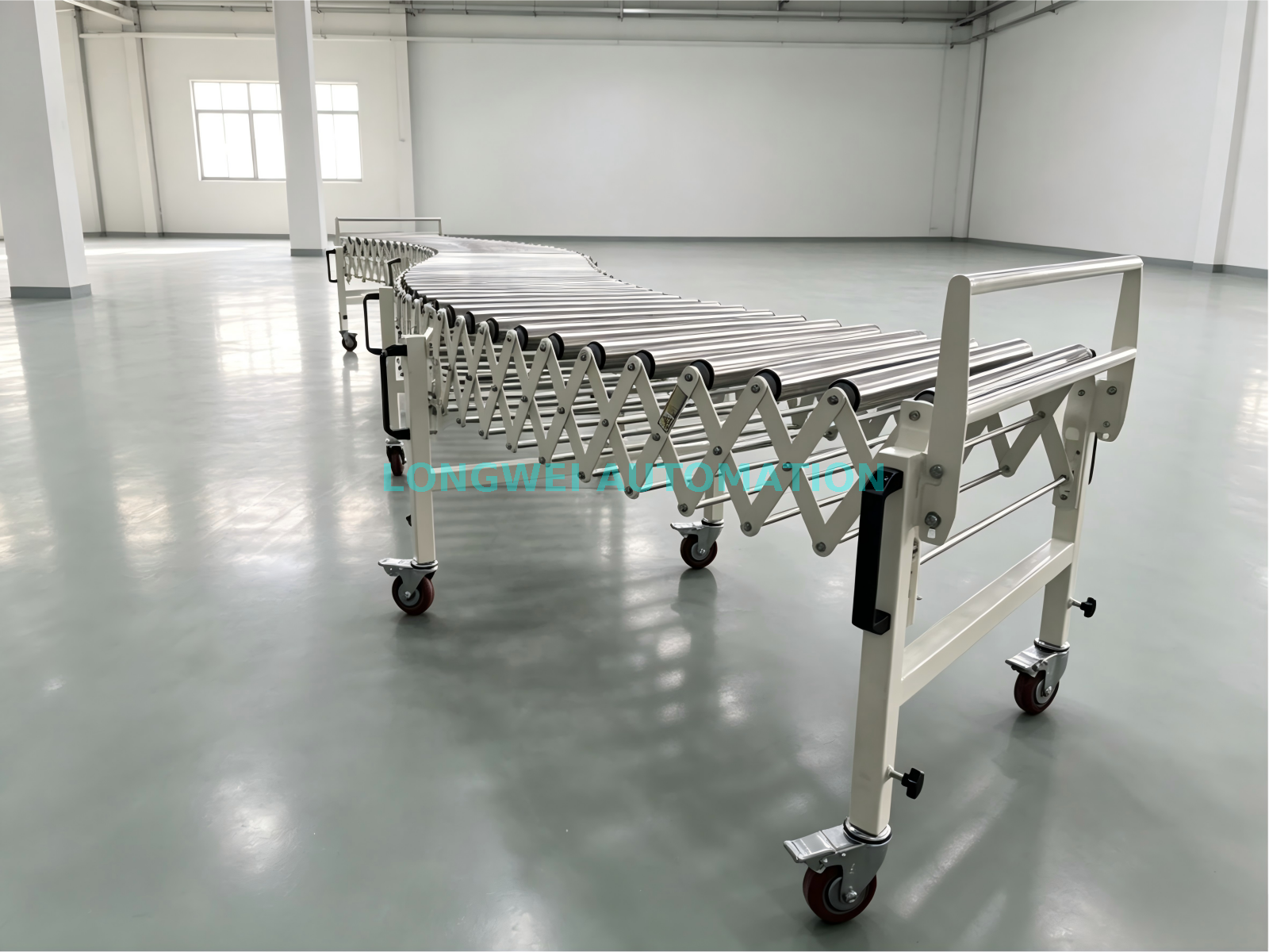 360 Rotation Flexible Expandable Gravity Roller Conveyor for Warehouse