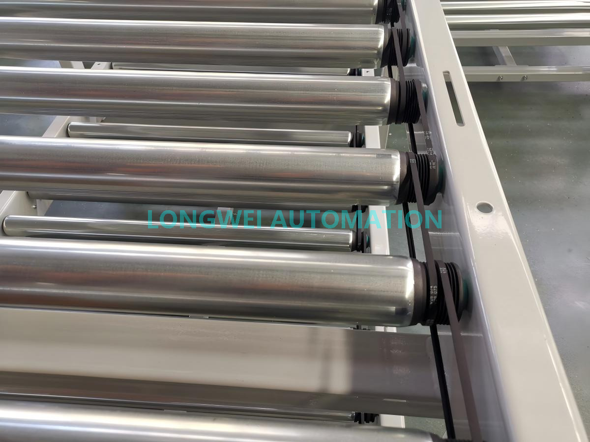 High Speed Poly-vee Pulley Belt Driven Roller Conveyor